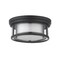 Z-Lite Willow 2 Light Flush Mount, Matte Black, Inner White & Outer Clear 426F12-MB - alternate 5